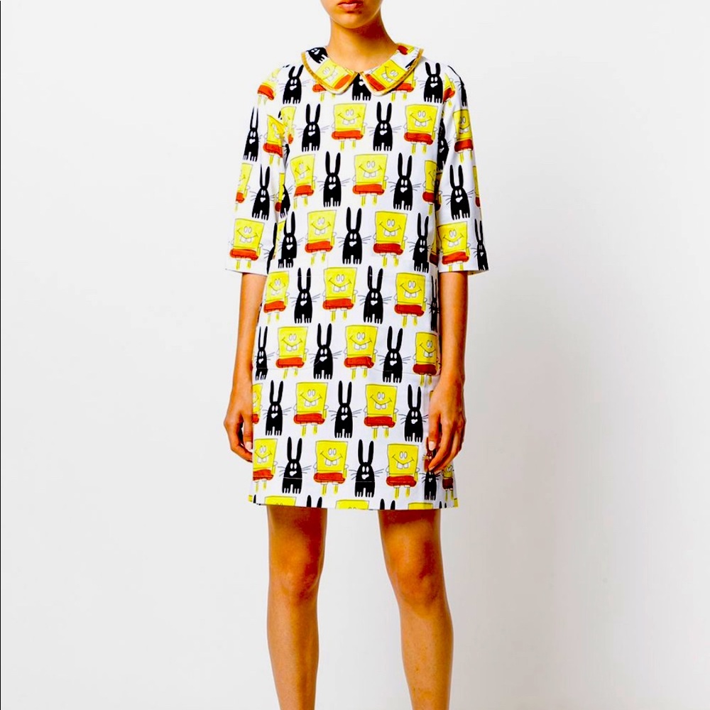 Peter Jensen Spongebob printed dress SZ XS New